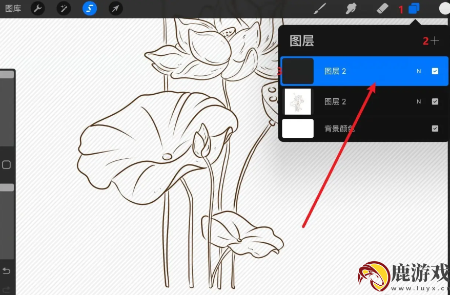 procreate怎么提取线稿