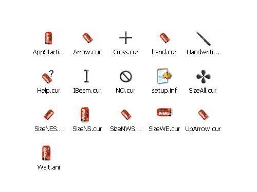 可口可乐易拉罐鼠标指针软件截图（1）