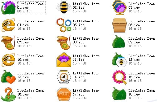 Ip图标包 诱惑蜂巢可爱IP包 LittleBee软件截图（1）