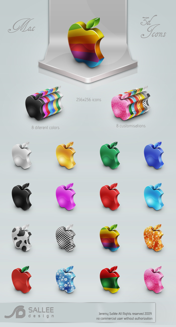 纹理苹果图标-mac 3D icon set软件截图（2）