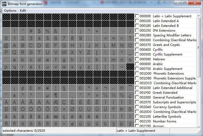 Bitmap Font Generator(字体制作工具) 1.14软件截图（1）